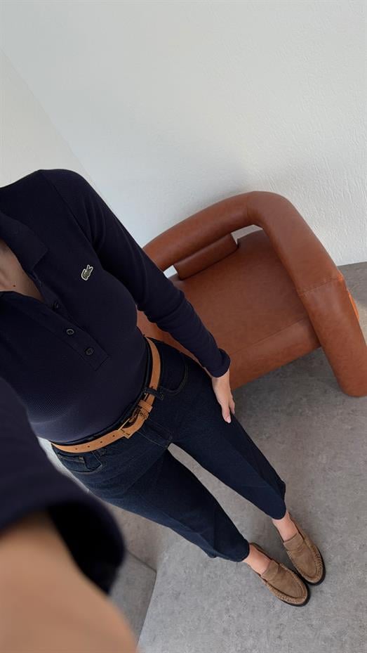 Polo Yaka Lacivert Kaşkorse Basic