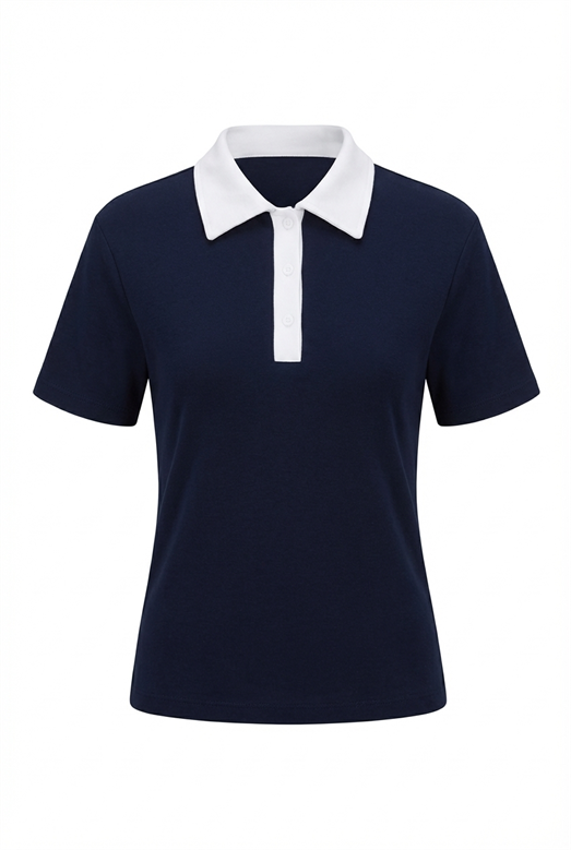 Polo Yaka Lacivert Tshirt