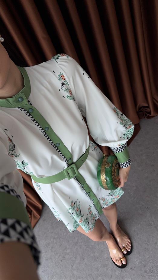 Premium Yeşil Kısa Elbise