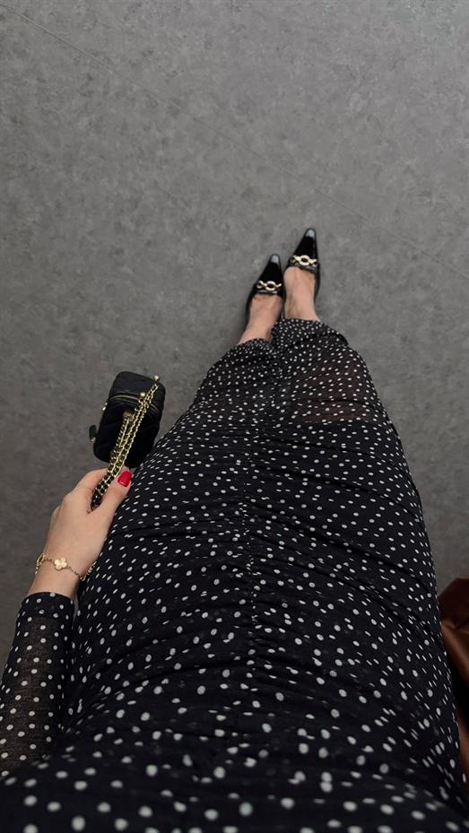 Puantiyeli Tül Elbise