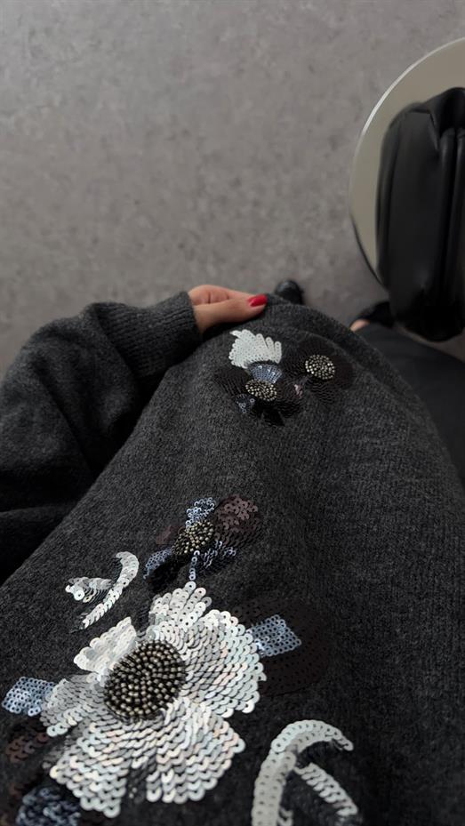 Pullu Premium Antrasit Kazak