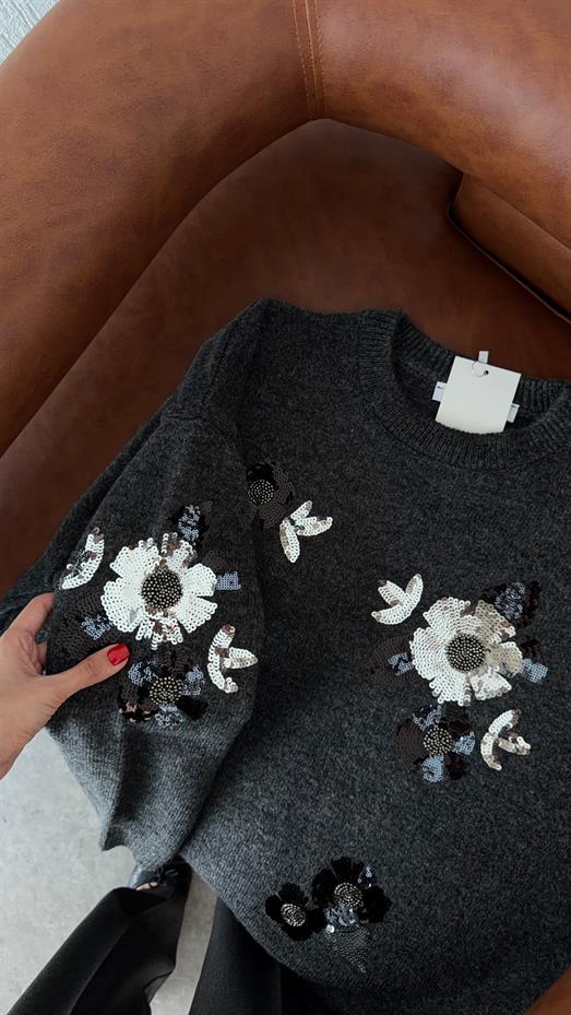 Pullu Premium Antrasit Kazak