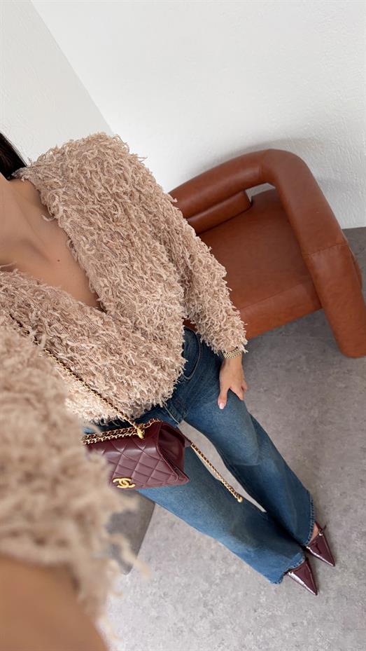 Saçaklı Pudra Bodysuit