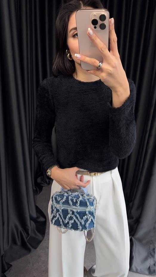 Sakallı Basic Lacivert Triko