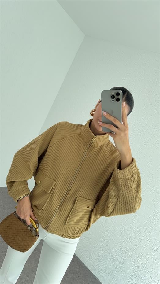 Şardonlu Triko Ceket