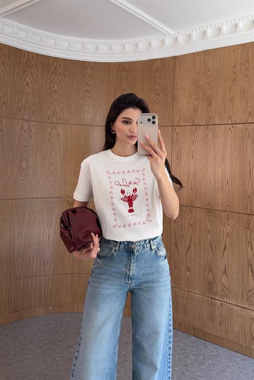 Sea Lover Beyaz Tshirt
