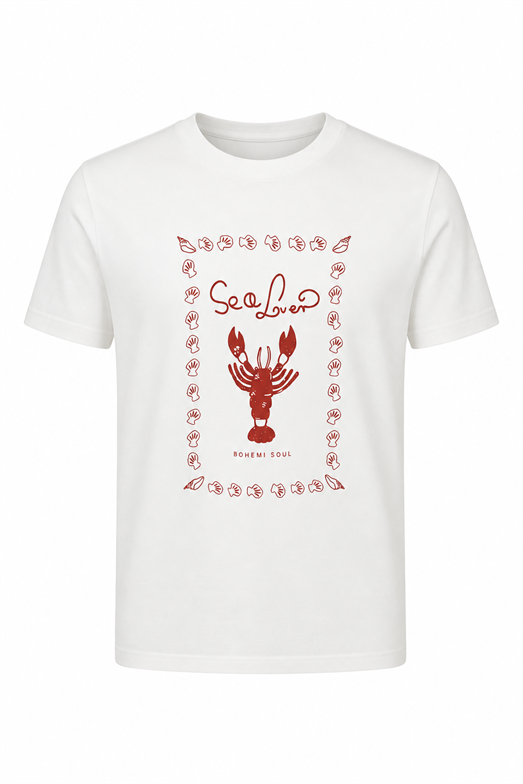 Sea Lover Beyaz Tshirt