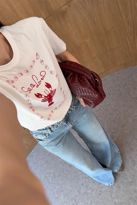 Sea Lover Beyaz Tshirt