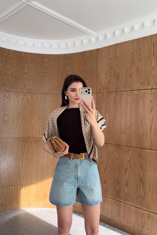 Şehir Boy Açık Mavi Denim Şort