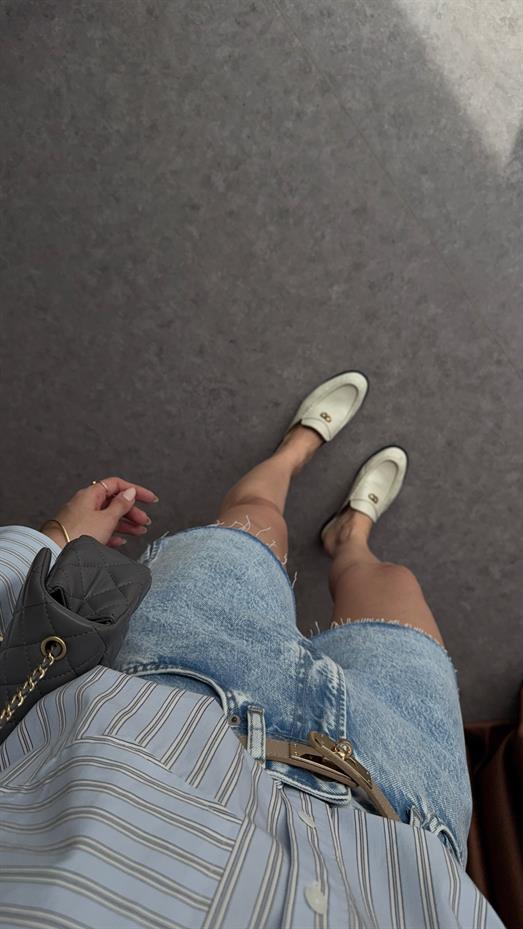 Şehir Boy Denim Mavi Şort