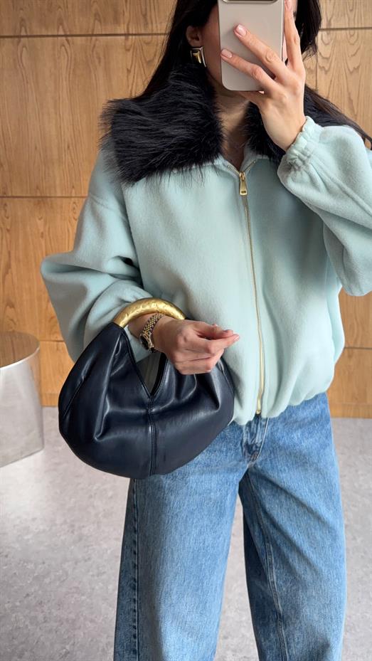 Seyyar Yakalı Mint Ceket