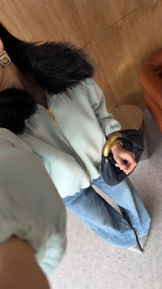 Seyyar Yakalı Mint Ceket