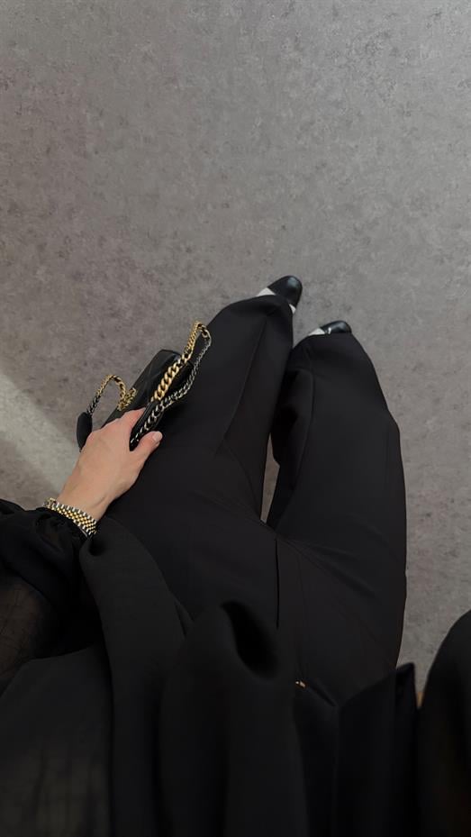 Siyah Palazzo Pantolon