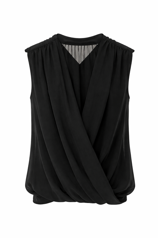 Siyah Şifon Bluz