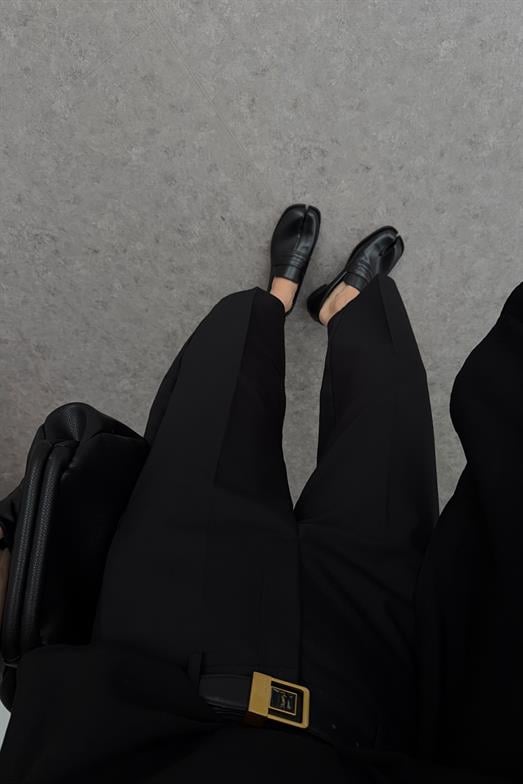 Skatter Siyah Kumaş Pantolon