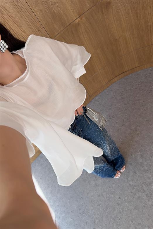 Soft Aura Beyaz Bluz
