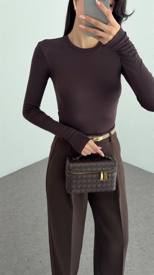 Soft Touch Basic Acı Kahve Bluz