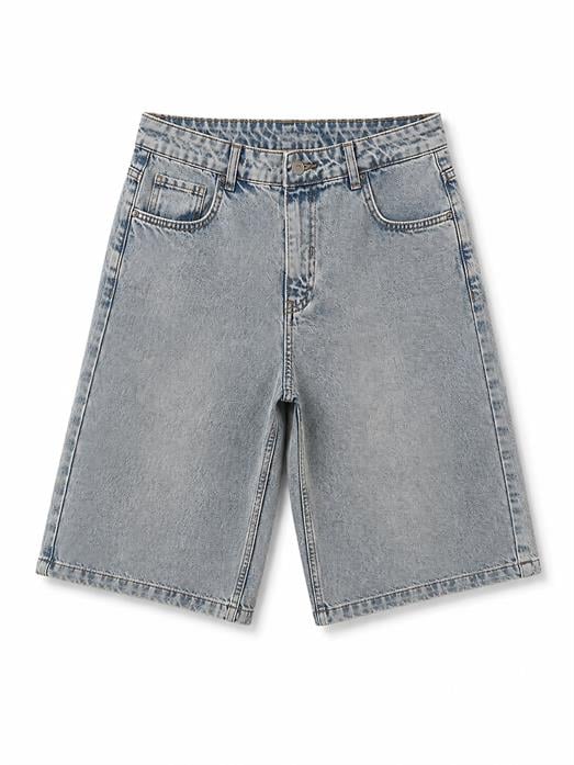Soğuk Mavi Denim Şort
