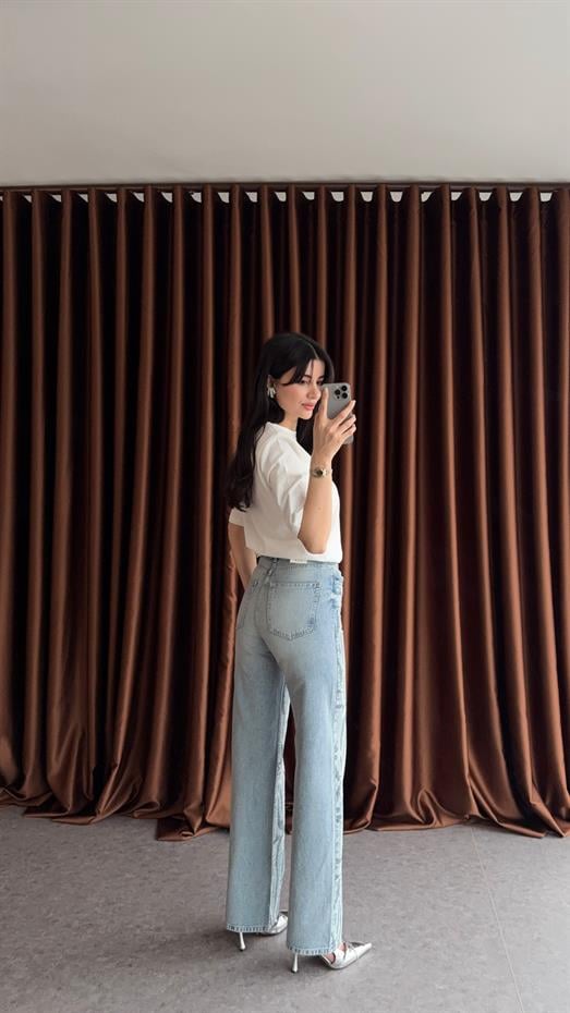 Taşlı Desenli Jean