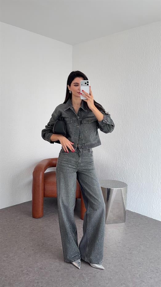 Taşlı Lüx Jean