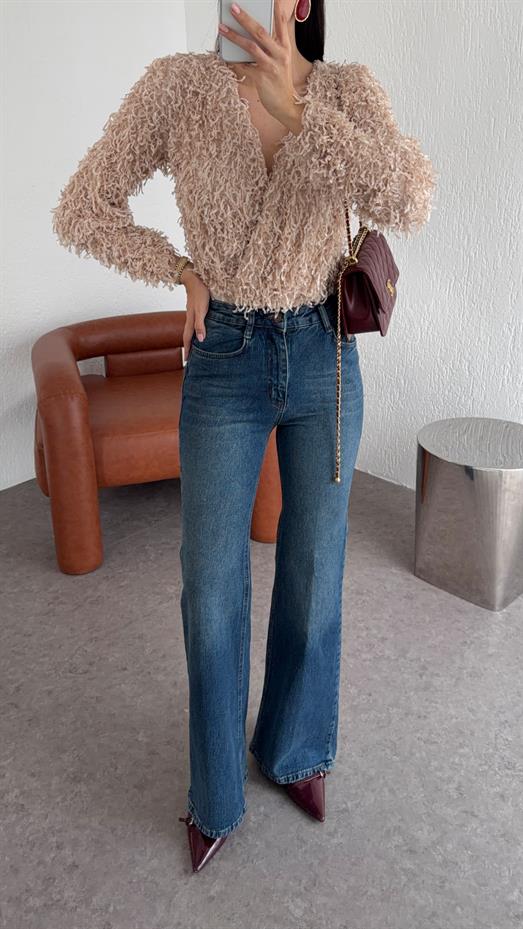 Toparlayıcı Mavi İspanyol Jean