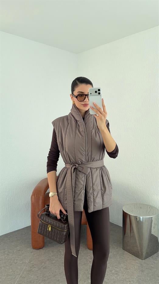 Triko Garnili Vizon Yelek