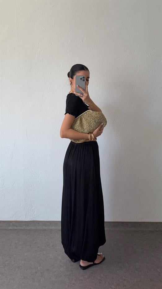 V Kesim Siyah Şalvar