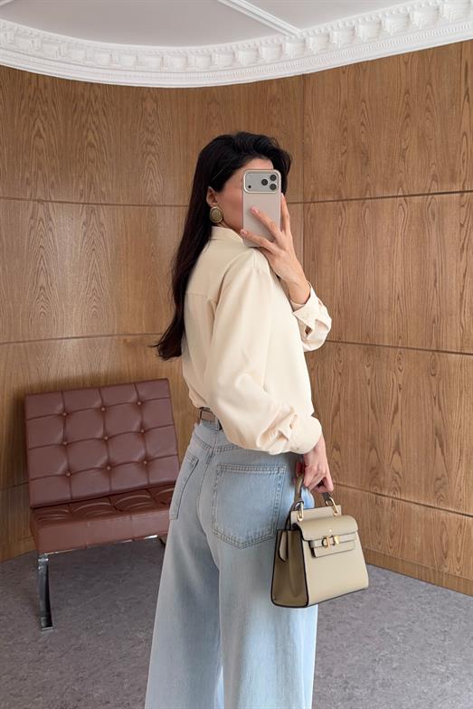 Wide Leg Açık Mavi Yıkamalı Jean