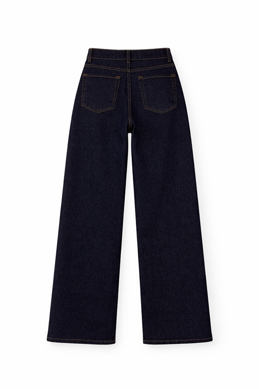 Wide Leg Lacivert Jean