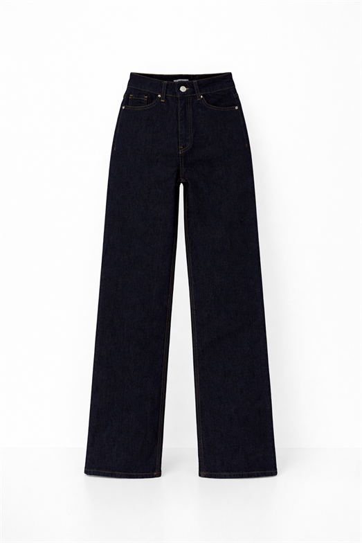 Wide Leg Lacivert Jean