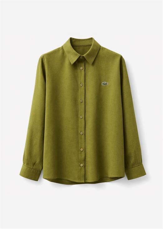 Yağ Yeşili Cost Gömlek