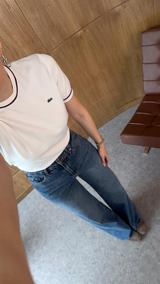 Yaka Biyeli Ekru Triko