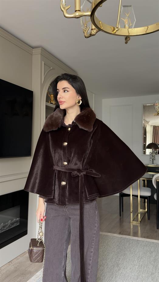 Yaka Kürklü Acı Kahve Panço