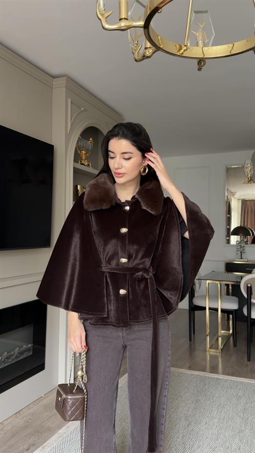 Yaka Kürklü Acı Kahve Panço