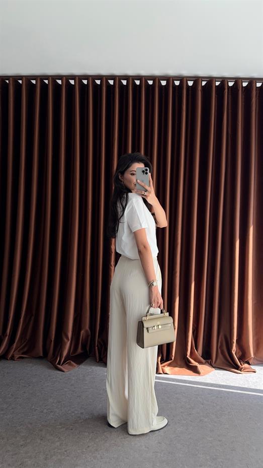 Yazlık Krem Pantolon