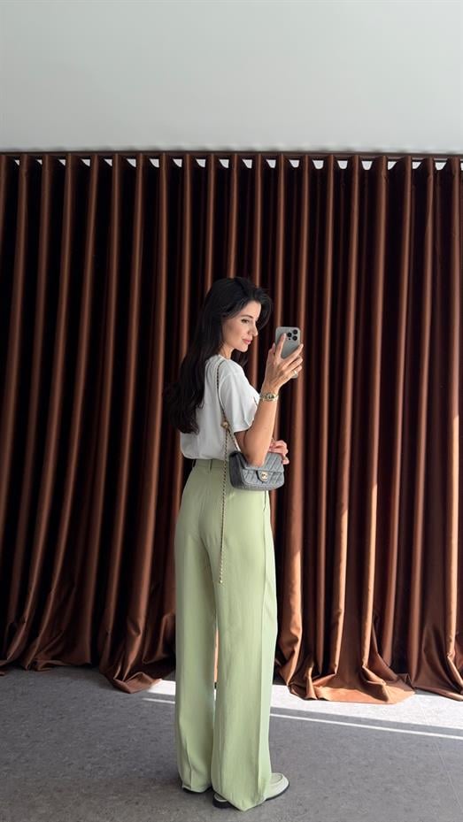 Yazlık Mint Pantolon