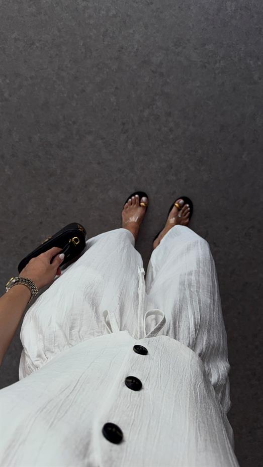 Yelek-Pantolon Beyaz Takım