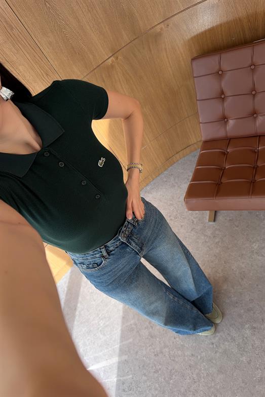 Yeşil Polo Yaka Kaşkorse Tshirt