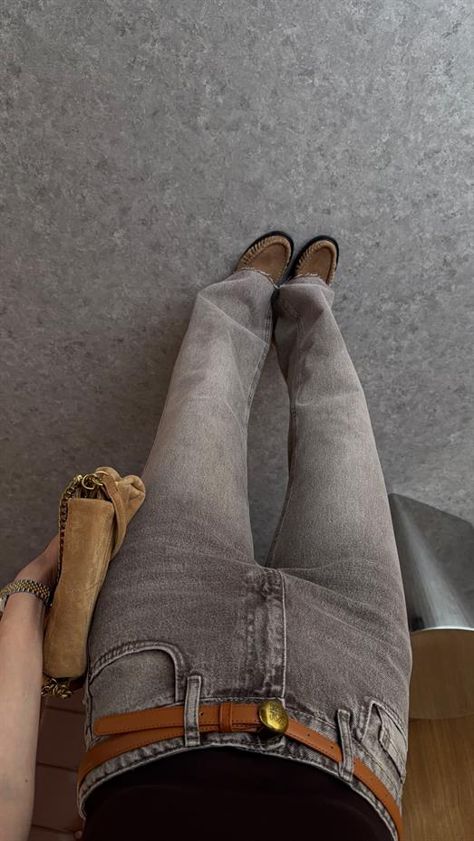 Yıkamalı Kahve Tintli Jean