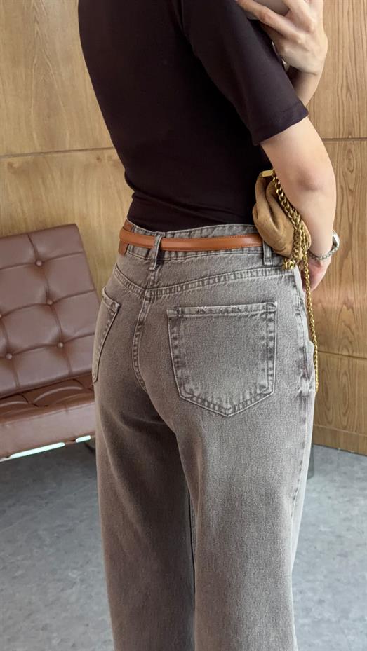 Yıkamalı Kahve Tintli Jean