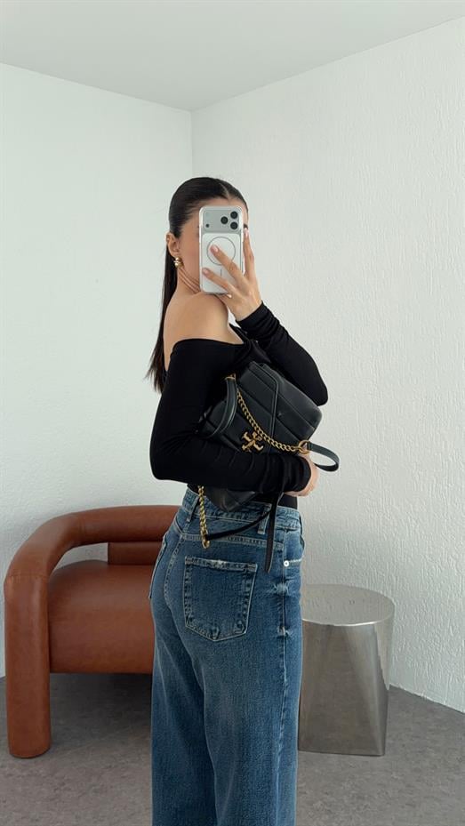 Yıkamalı Koyu Mavi Straight Jean