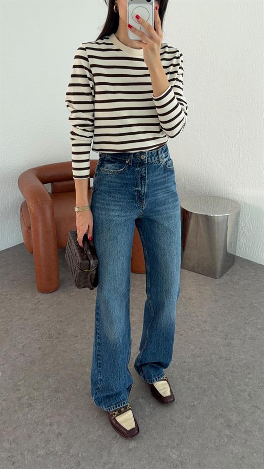 Yıkamalı Koyu Palazzo Jean