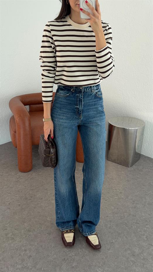 Yıkamalı Koyu Palazzo Jean