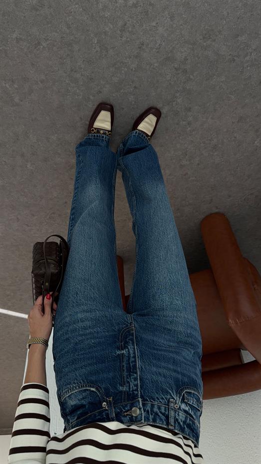 Yıkamalı Koyu Palazzo Jean