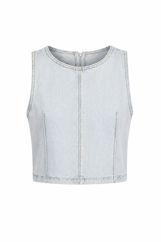 Yıkamalı Mavi İkili Denim Takım