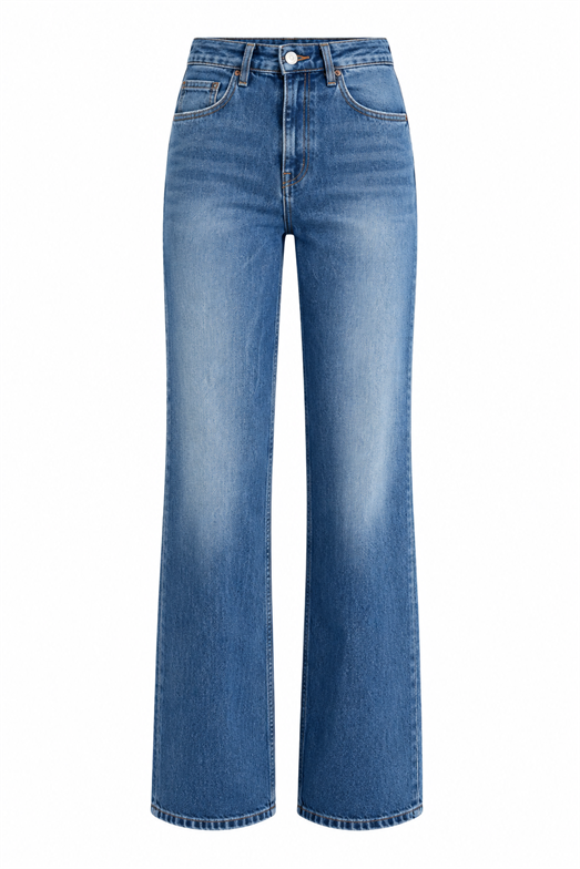 Yıkamalı Straight Kesim Jean