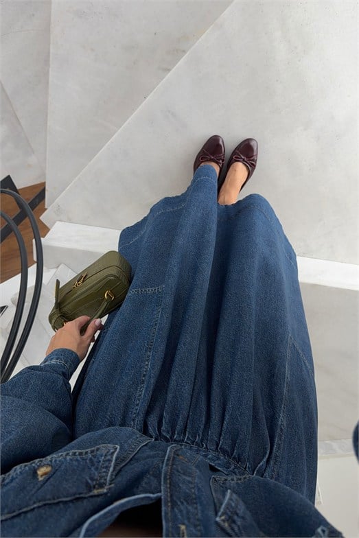 Yumuşak Denim Etek 