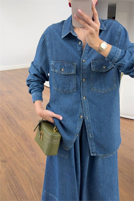 Yumuşak Denim Gömlek 