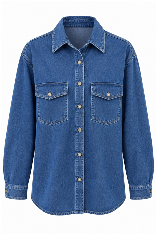 Yumuşak Denim Gömlek 