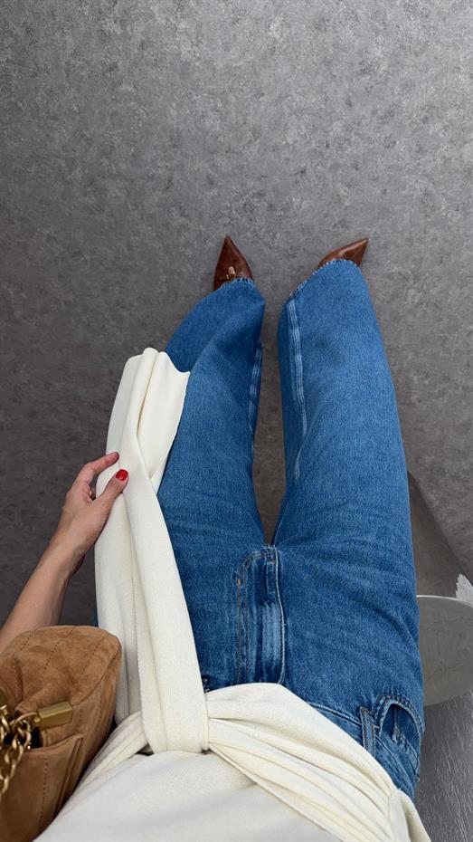 Yumuşak Mavi Denim Jean